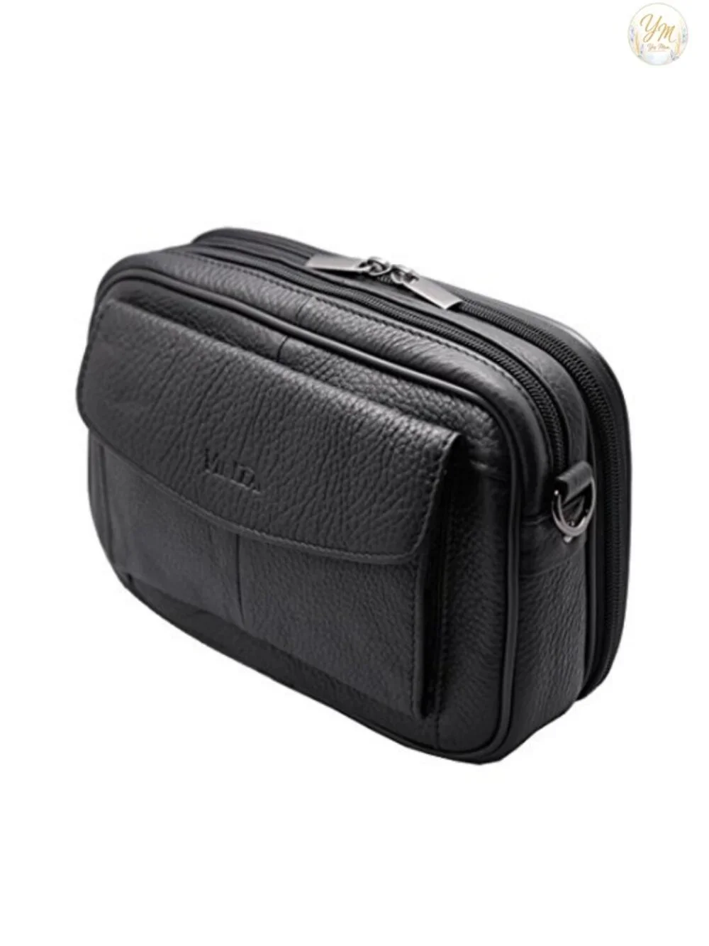 Genuine Leather Messenger Bag Crossbody Shoulder Bag Wallet Organizer